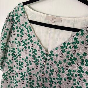 LOFT Green Floral Women's dress
